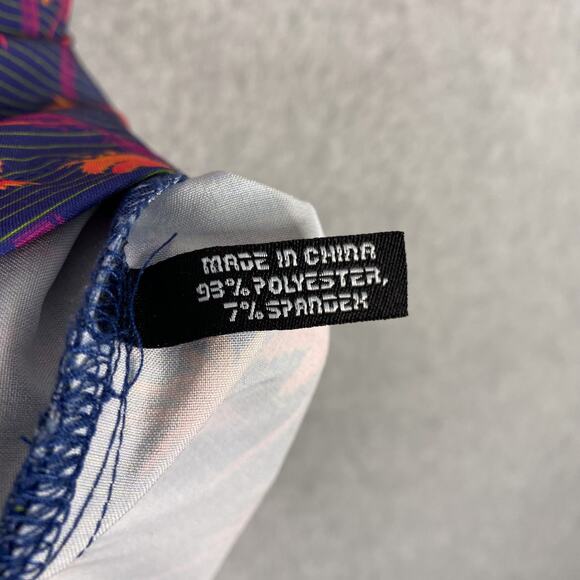 Retro Rifle Shirt Mens L Rising Palm Short Sleeve Button Down All Over Print - Picture 8 of 8